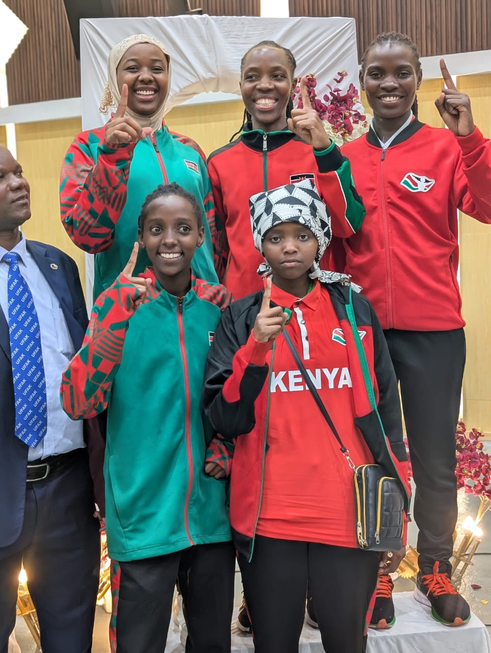 Kenya’s women’s team kumite clinched gold at the recently concluded East Region Championship in Ethiopia